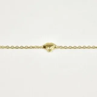 BRACELET PERLES GRIS METALLISE MEDAILLON ACIER INOX GOLD PETIT PRIX