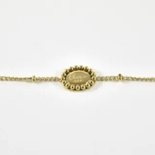 BRACELET CHERIE ACIER INOXYDABLE GOLD PETIT PRIX