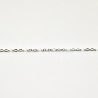 BRACELET PERLES BLANCHES ACIER INOXYDABLE SILVER PETIT PRIX