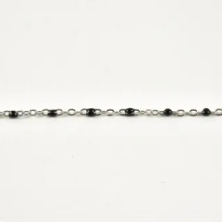 BRACELET PERLES NOIRES ACIER INOXYDABLE GOLD PETIT PRIX