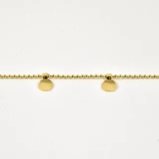 BRACELET PAMPILLES RONDES ACIER INOXYDABLE GOLD PETIT PRIX