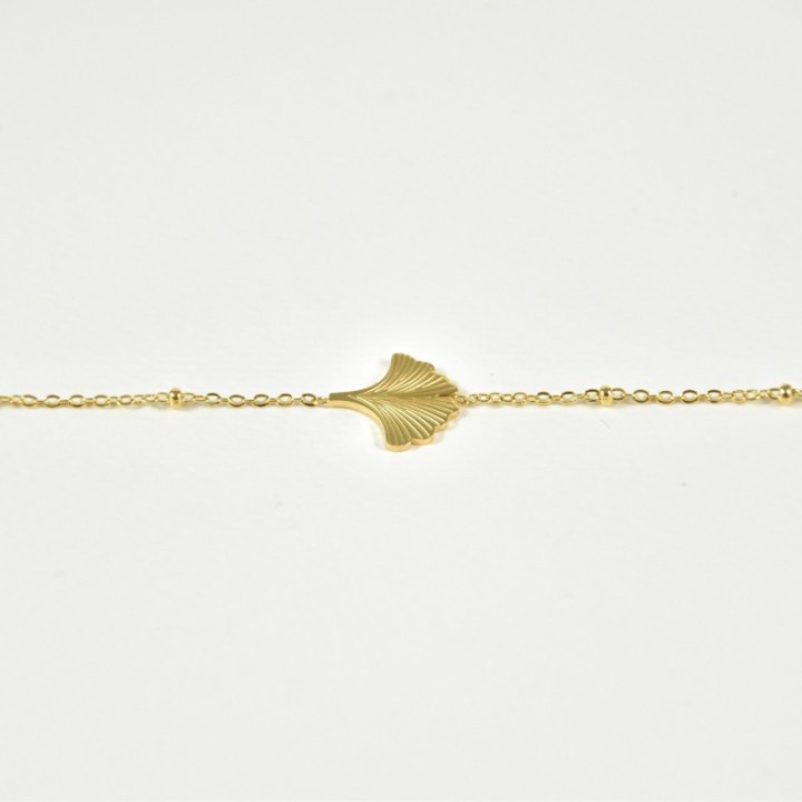 BRACELET PERLES NOIRES ACIER INOXYDABLE GOLD PETIT PRIX