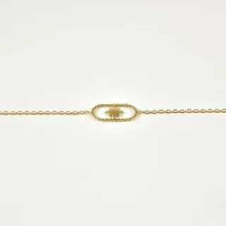 BRACELET PERLES NOIRES ACIER INOXYDABLE GOLD PETIT PRIX
