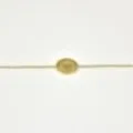 BRACELET MEDAILLE RONDE TREFLE ACIER INOXYDABLE GOLD PETIT PRIX