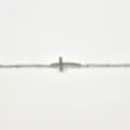 BRACELET PERLES VERTES CROIX ACIER INOXYDABLE SILVER PETIT PRIX