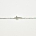 BRACELET PERLES GRIS METALLISE MEDAILLON ACIER INOX GOLD PETIT PRIX