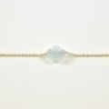 BRACELET PERLES GRIS METALLISE MEDAILLON ACIER INOX GOLD PETIT PRIX
