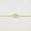 BRACELET TREFLE VERT CLAIR ACIER INOXYDABLE GOLD PETIT PRIX