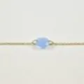 BRACELET CARRE BLEU ACIER INOXYDABLE GOLD PETIT PRIX