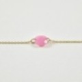 BRACELET CARRE ROSE ACIER INOXYDABLE GOLD PETIT PRIX