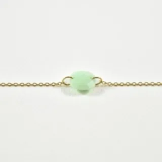 BRACELET CARRE VERT ACIER INOXYDABLE GOLD PETIT PRIX