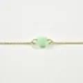 BRACELET CARRE VERT ACIER INOXYDABLE GOLD PETIT PRIX