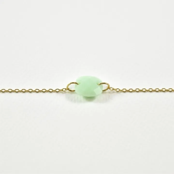BRACELET CARRE VERT ACIER INOXYDABLE GOLD PETIT PRIX