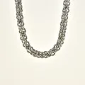 COLLIER GROSSE MAILLE FORCAT ACIER INOXYDABLE SILVER PETIT PRIX