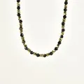COLLIER PERLES NOIRES ET GOLD ACIER INOXYDABLE GOLD PETIT PRIX