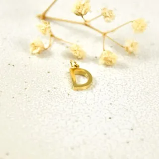 LETTRE D SIMPLE ACIER INOXYDABLE GOLD PETIT PRIX