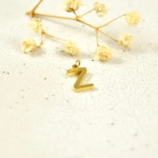 LETTRE Z SIMPLE ACIER INOXYDABLE GOLD PETIT PRIX