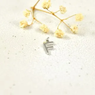 LETTRE F SIMPLE ACIER INOXYDABLE SILVER PETIT PRIX
