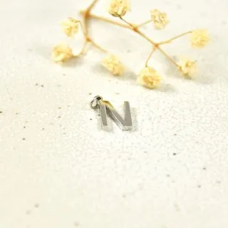 LETTRE N SIMPLE ACIER INOXYDABLE SILVER PETIT PRIX