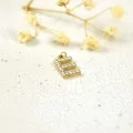LETTRE E STRASS ACIER INOXYDABLE GOLD PETIT PRIX