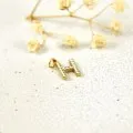 LETTRE H STRASS ACIER INOXYDABLE GOLD PETIT PRIX