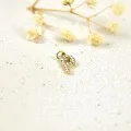LETTRE P STRASS ACIER INOXYDABLE GOLD PETIT PRIX