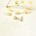 LETTRE V STRASS ACIER INOXYDABLE GOLD PETIT PRIX
