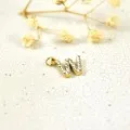 LETTRE W STRASS ACIER INOXYDABLE GOLD PETIT PRIX