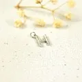 LETTRE H STRASS ACIER INOXYDABLE SILVER PETIT PRIX