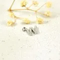 LETTRE W STRASS ACIER INOXYDABLE SILVER PETIT PRIX