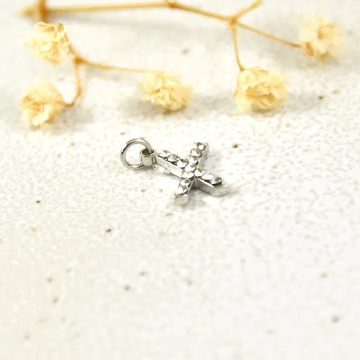 LETTRE X STRASS ACIER INOXYDABLE SILVER PETIT PRIX