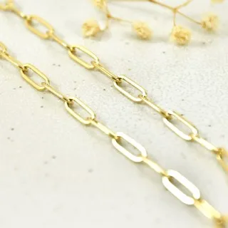 CHAINE GROSSE MAILLE CHEVAL ACIER INOXYDABLE GOLD PETIT PRIX