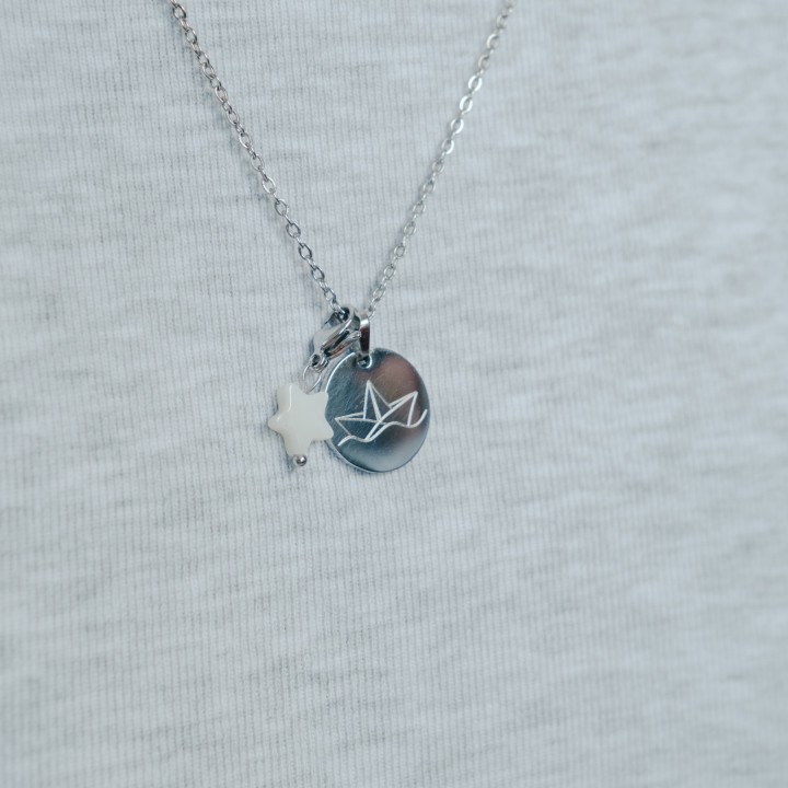 MEDAILLE LISSE PETIT MODELE PERSONNALISABLE ACIER INOXYDABLE SILVER