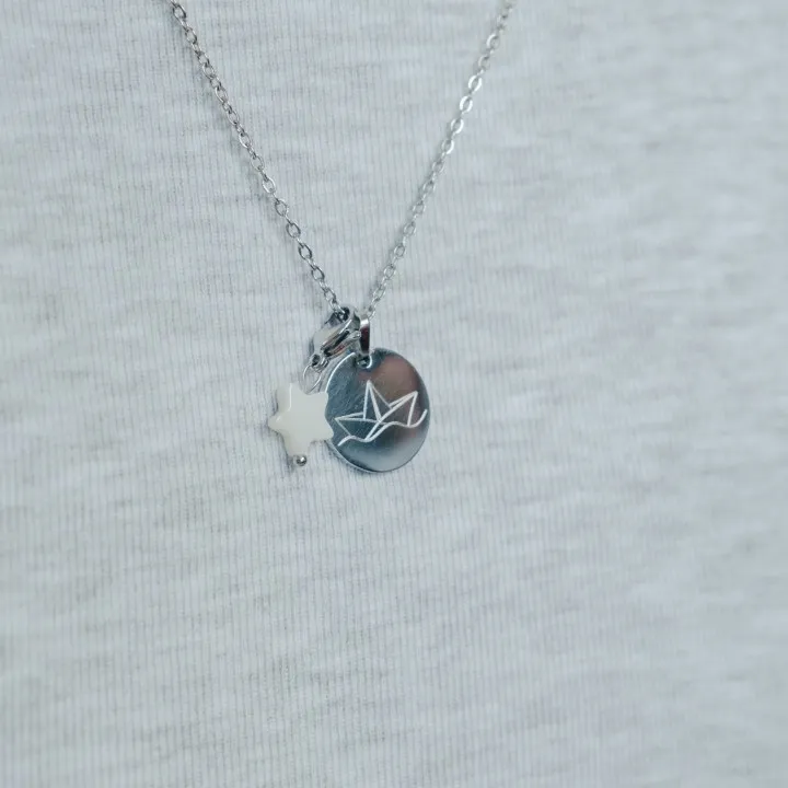MEDAILLE LISSE PETIT MODELE PERSONNALISABLE ACIER INOXYDABLE SILVER