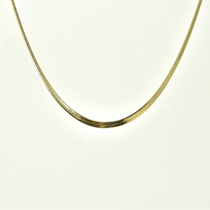 COLLIER MAILLE SERPENT ACIER INOXYDABLE GOLD PETIT PRIX