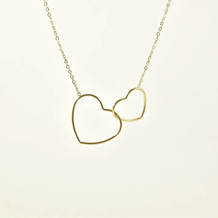 COLLIER ROND COEUR STRASS MAMAN ACIER INOXYDABLE SILVER PETIT PRIX