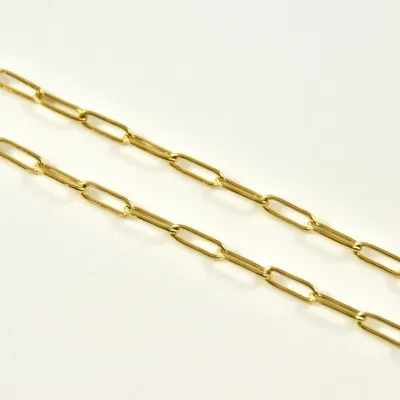 CHAINE CHEVAL MAILLE MOYENNE ACIER INOXYDABLE GOLD PETIT PRIX