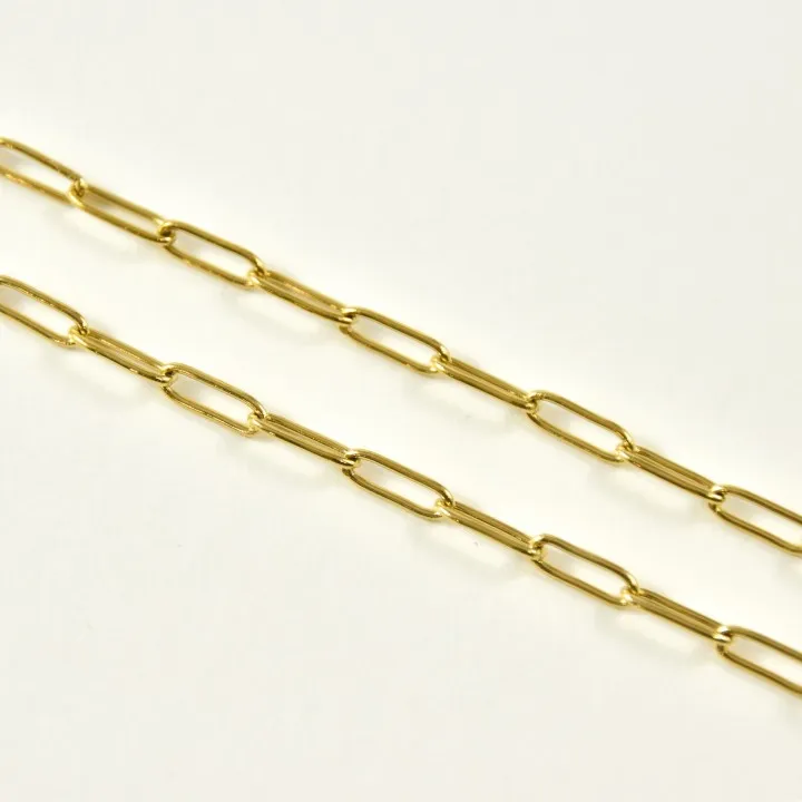 CHAINE CHEVAL MAILLE MOYENNE ACIER INOXYDABLE GOLD PETIT PRIX