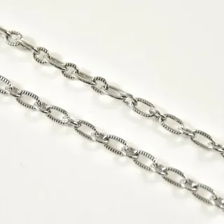 CHAINE MAILLE JASERON CISELE ACIER INOXYDABLE SILVER PETIT PRIX