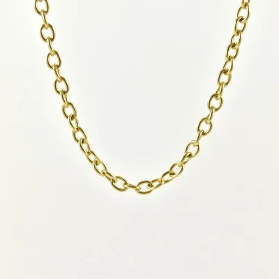 CHAINE GROSSE MAILLE RONDE ACIER INOXYDABLE GOLD PETIT PRIX