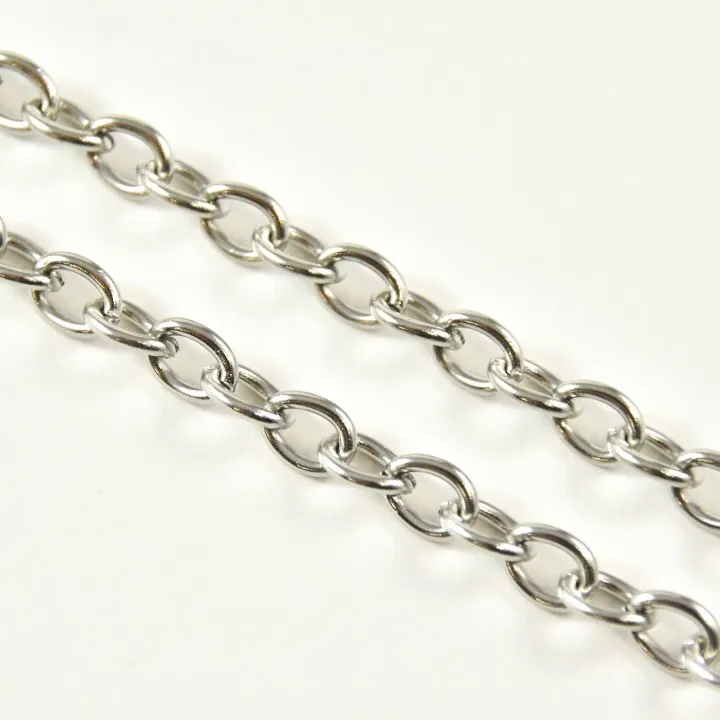 CHAINE GROSSE MAILLE RONDE ACIER INOXYDABLE SILVER PETIT PRIX