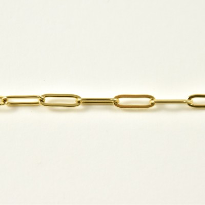 BRACELET MAILLE CHEVAL MOYENNE ACIER INOXYDABLE GOLD PETIT PRIX