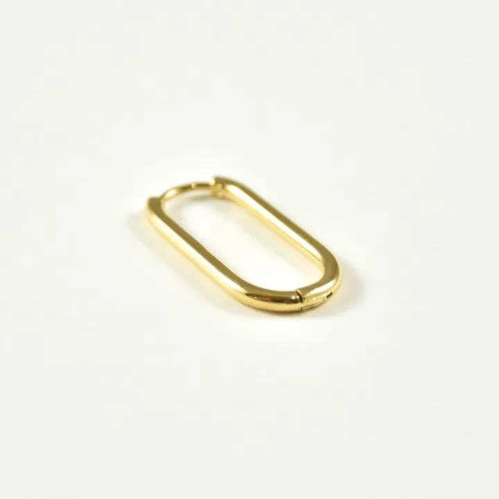 BOUCLE CREOLE RECTANGLE ACIER INOXYDABLE GOLD PETIT PRIX