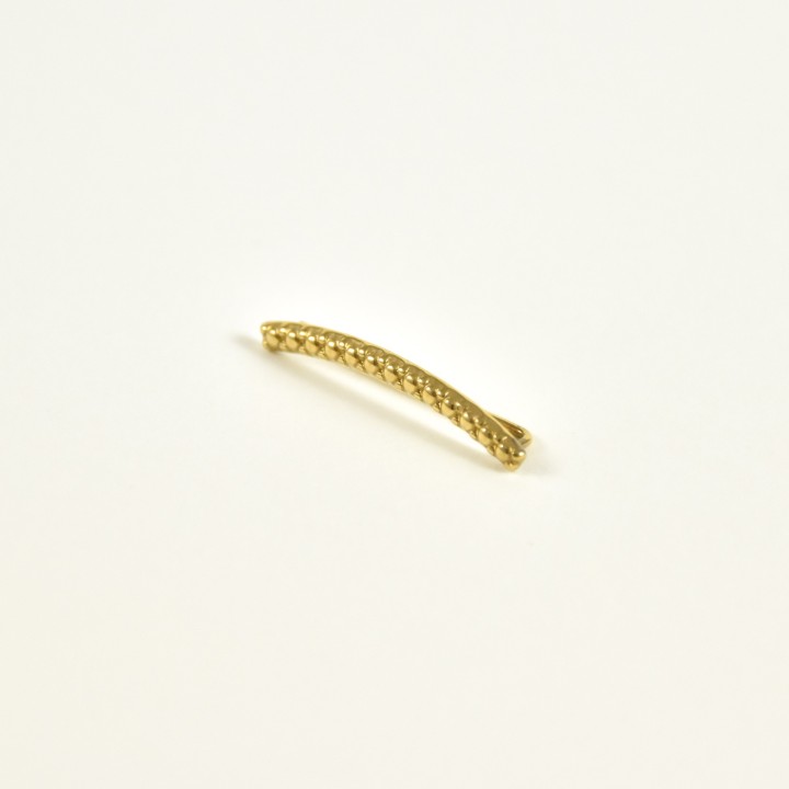 PUCE FINE TIGE PERLES ACIER INOXYDABLE GOLD PETIT PRIX