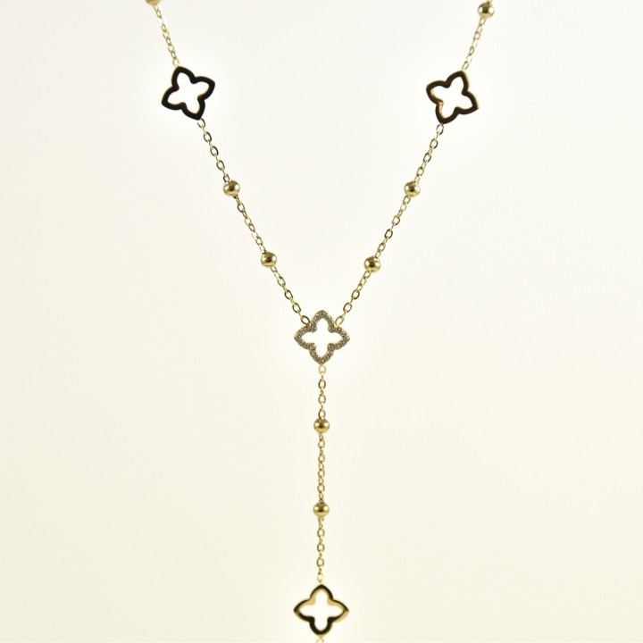 COLLIER MAILLE SERPENT ACIER INOXYDABLE GOLD PETIT PRIX