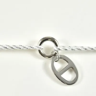 BRACELET CORDON BLANC ET GOLD ACIER INOXYDABLE SILVER PETIT PRIX