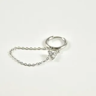 BOUCLE  CHAINETTE STRASS ACIER INOX SILVER PETIT PRIX