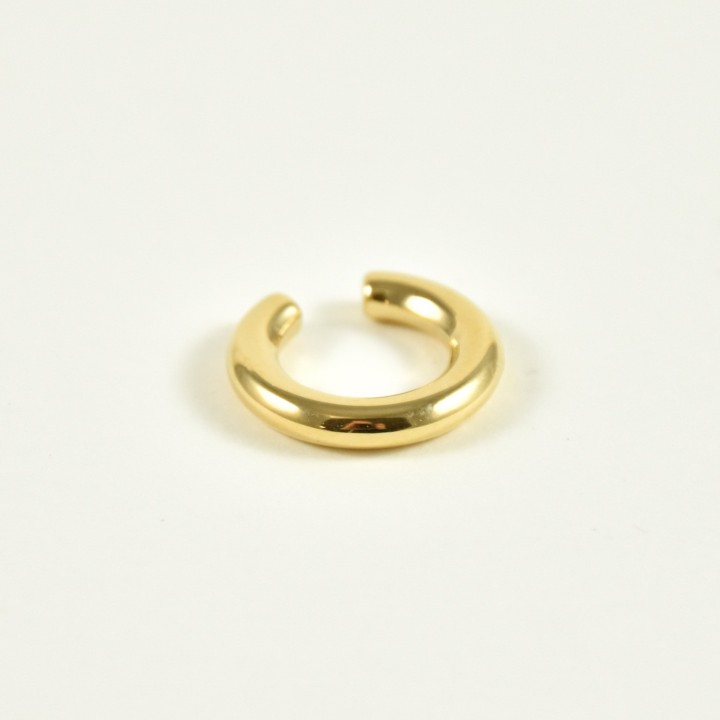 BAGUE D'OREILLE BOUCLE EPAISSE ACIER INOXYDABLE GOLD PETIT PRIX