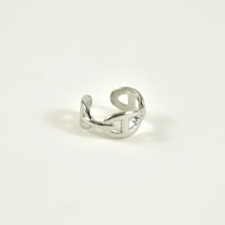 BAGUE D'OREILLE MAILLONS ACIER INOXYDABLE SILVER PETIT PRIX