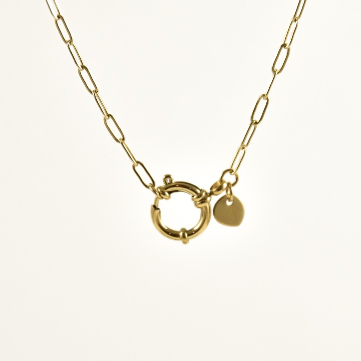 CHAINE PETITE MAILLE CHEVAL ACIER INOXYDABLE GOLD PETIT PRIX